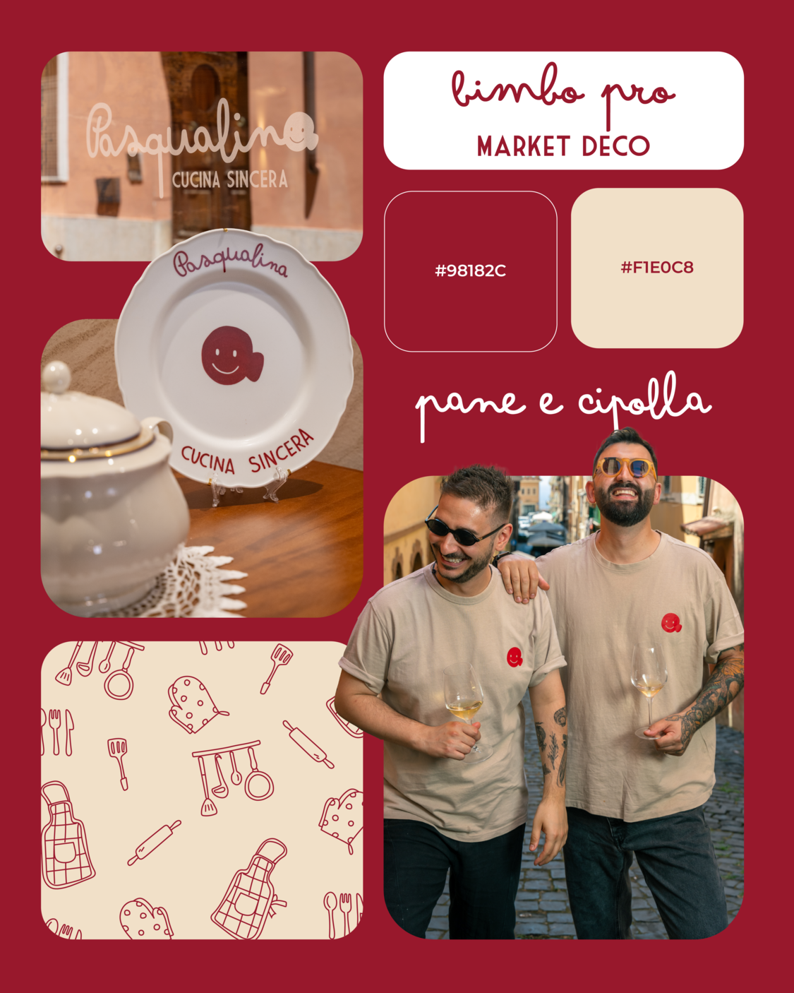 Progetto branding Pasqualina - applicazione coordinata